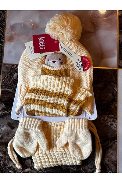 Kitti 0-18 Months Atki Beanie Ele Diven Set Peluso Teddy