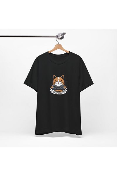 IVART Cat Dad Gamer Club-unisex - 100% βαμβακερό κοντομάνικο μπλουζάκι με κανονικό μαύρο μπλουζάκι