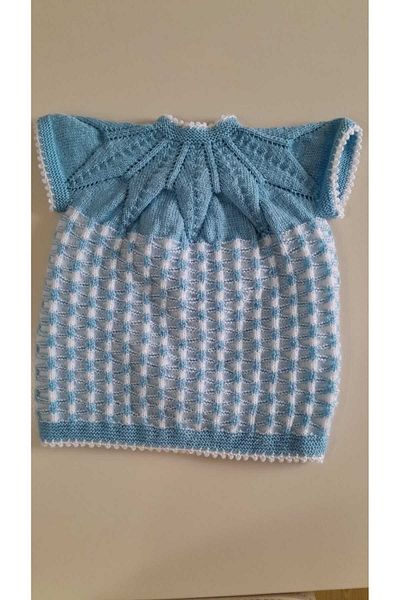 Papatyam Hand Knitted Skewer Handwork Baby Vest Handwork Baby Kids Knit Vest/Nako Record Rope