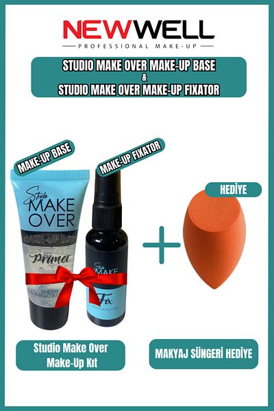 New Well Makeover Make-Up Fixator 40ml + Make-Up Base 45ml Professional Make-Up Scarce