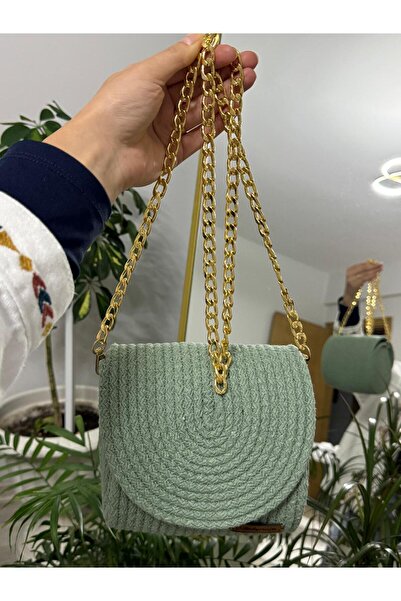 liliumbeyaz Kordon İp Dokuma Çanta