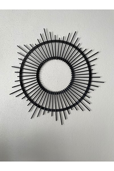 BOHEM Siyah Rattan Ayna & Siyah Konsol Ayna 60cm