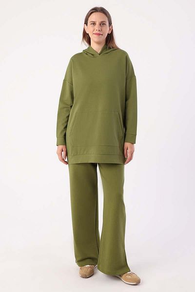 ALLDAY Khaki- Hooded sweat tunic