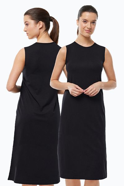 Malabadi Jupon modal negru - Set de 2 rochii lungi fără mâneci și căptușeală 2M1049