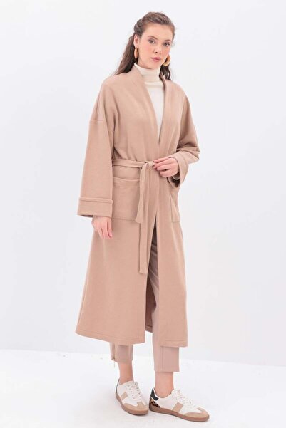 ALLDAY Beige-Sleeve Fold Sweat Cardigan