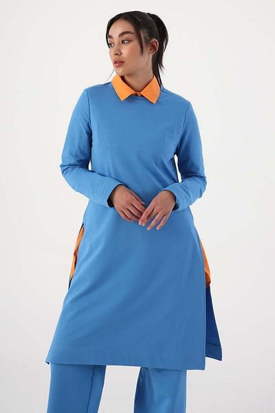 ALLDAY Saks-Slit Sides Lycra Trousers Suit