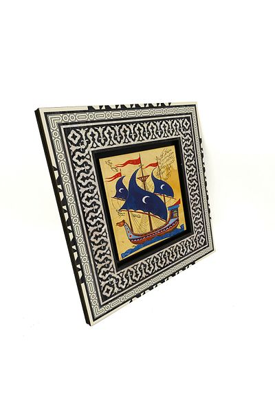Sadrazam Masa MDF imprimata in miniatura pentru barca cu pânze otomane 20x20 Krt-120