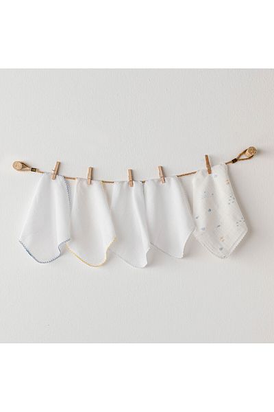 andywawa 5 Pcs 20X20 Muslin Baby Mouth Wipes Ocean Is My Happy Place