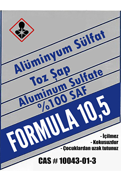 FORMULA ONBUÇUK Alüminyum Sülfat %100 Saf Toz Şap 10 kg