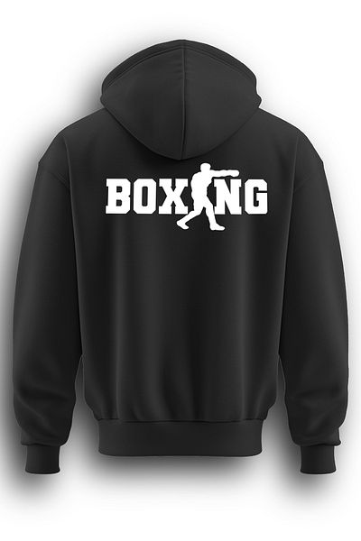 TOP GLORY Суитшърт с качулка и щампа на боксови 3 въжета - BOKS51001