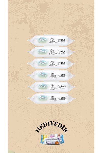 Sleepy Bio Natural Newborn Wet Baby Care Towel 6x40 (240 Sheets)