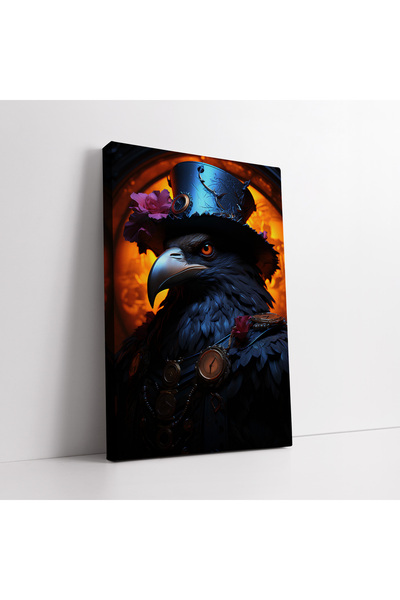 KOSS Dijital Декоративна платна картина с мотив „Вещица и гарван“ за Хелоуин,...