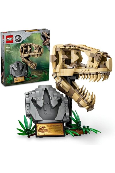 LEGO نموذج جمجمة ديناصور تي ريكس من عالم الجوراسي: لعبة للأولاد والبنات والأط...