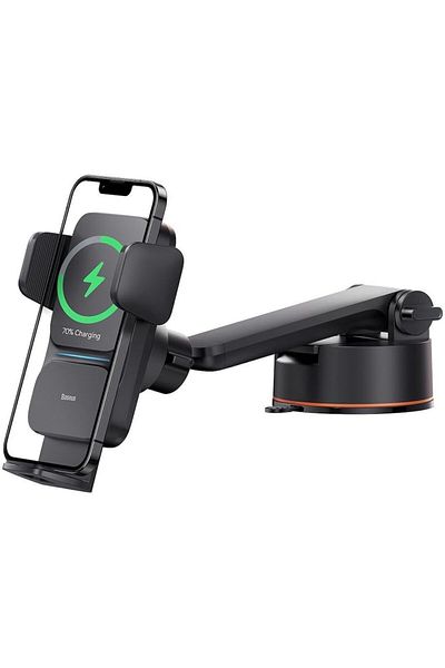 Baseus Wisdom Auto Alignment Car Mount Wireless Charger（QI 15W（Suction base)Black