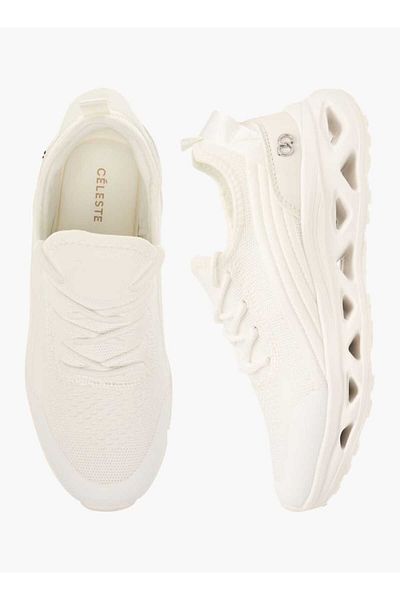 Celeste Women's Mesh Textured Sneakers with Lace-Up Closure