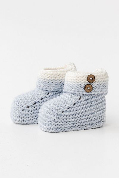 andywawa Knitwear Booties for Baby - Knit Booties Blue