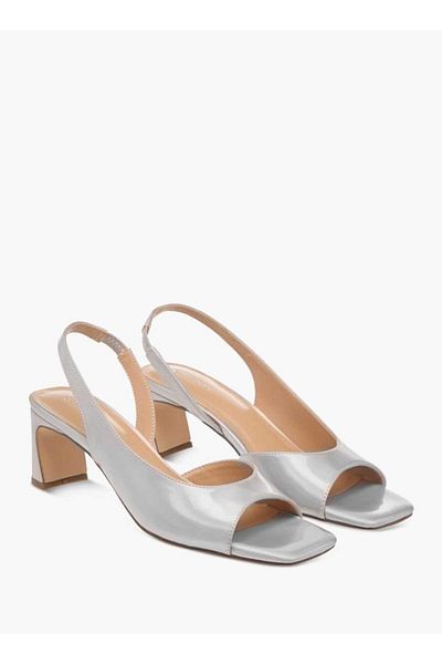 Celeste Women's Solid Slingback Sandals with Block Heels