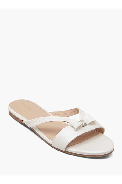 Flora Bella by Shoexpress Flora Bella Bow Accent Slip-On Sandals
