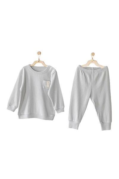 andywawa AC23649 Modal Gray 2 Piece Baby Set