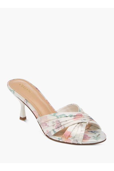 Celeste Celeste Women's Cross Strap Slip-On Sandals with Stiletto Heels