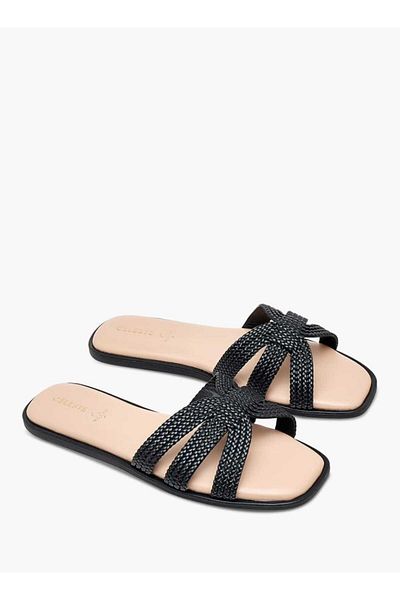Celeste Women's Textured Slip-On Flat Sandals