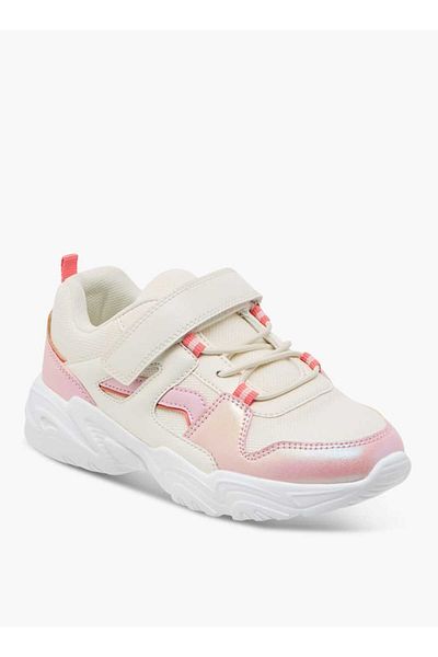 Flora Bella by Shoexpress Flora Bella Embellished Panelled Sneakers with Hook-and-Loop Closure