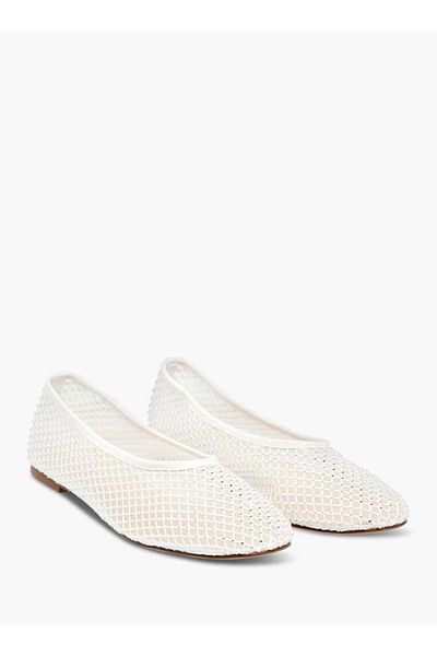 Celeste Women's Textured Slip-On Ballerina Shoes