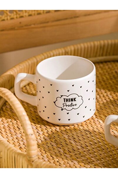 LC Waikiki Black Printed Mug Set of 3 184 ml