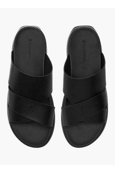 Le Confort Solid Cross Strap Slip-On Sandals