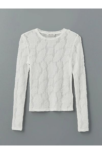 LC Waikiki Γυναικείο κορμάκι LCW Vision Ecru Crew Neck με σχέδιο