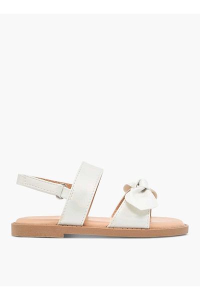 Flora Bella by Shoexpress Flora Bella Bow Applique Sandals with Hook and Loop Closure