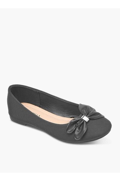 Flora Bella by Shoexpress Flora Bella Girls' Bow Detail Slip-On Ballerina Shoes