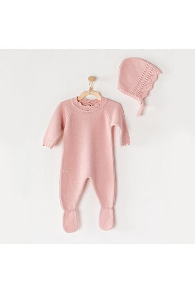 andywawa Baby Knitwear Jumpsuit Set Romper Hat Set Knıtwear
