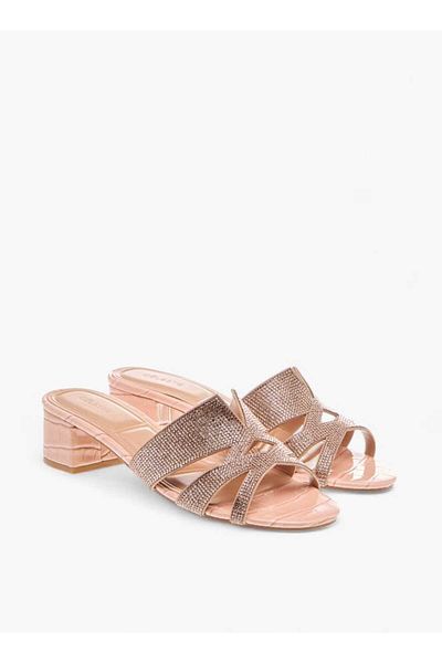 Celeste Women's Embellished Slip-On Sandals with Block Heels