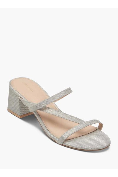 Flora Bella by Shoexpress Flora Bella Textured Strappy Slip-On Sandals with Block Heels