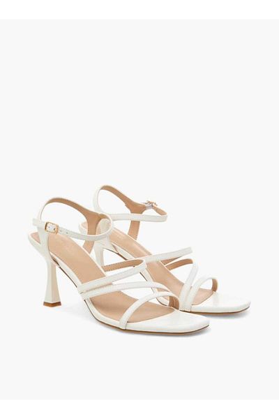 Flora Bella by Shoexpress Flora Bella Solid Strap Sandals with Flared Heels and Buckle Closure
