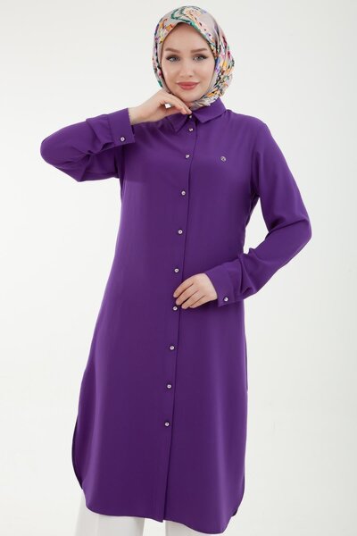 Armine TREND ARMINE TREND Shirt Cuffed Cuffed Button Tunic Purple 24YT430