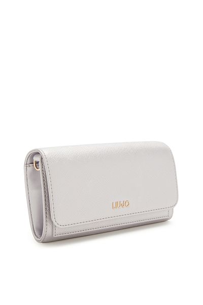 Liu Jo Caliwen Silberfarbene Druckknopf Brieftasche AA4291E0087-532