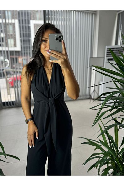 caddstore My 3551 Black Tie Jumpsuit