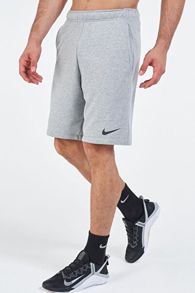 Nike Dri Fit Fleece Training Men's Gray Sports Shorts