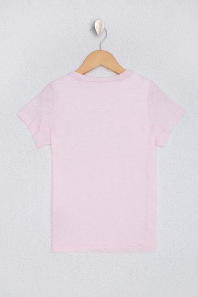 U.S. Polo Assn. ASSN. POLO SUA. Tricou roz pentru fetiță cu decolteu 50218896