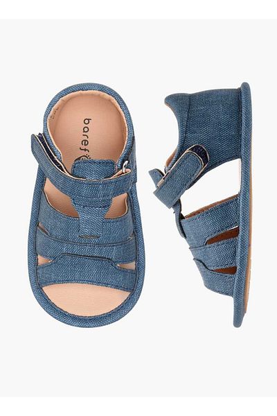 Barefeet صندل بحزام مزخرف مع إغلاق بخطاف وحلقة