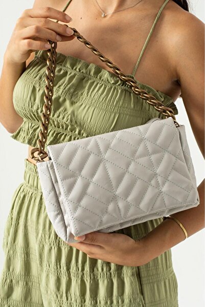Kaya Bag Gray Women's Shoulder and Crossbody Bag 15X26 Size