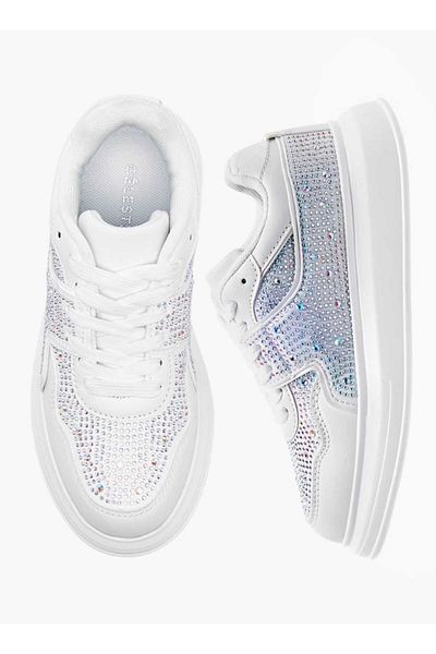 Celeste Girls' Embellished Sneakers with Hook and Loop Closure