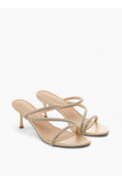 Flora Bella by Shoexpress Flora Bella Embellished Cross Strap Slip-On Sandals