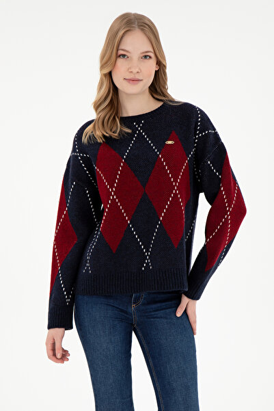 U.S. Polo Assn. Kadın Lacivert Bisiklet Yaka Kazak 50297113-VR033