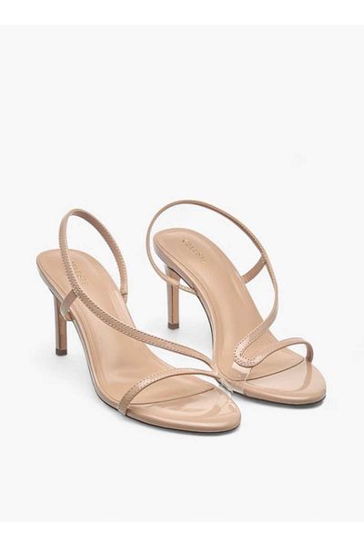 Celeste Women's Solid Slingback Sandals with Stiletto Heels