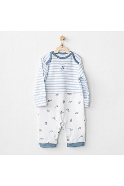 andywawa Dinosaur Patterned Baby Boy Jumpsuit - AC24568