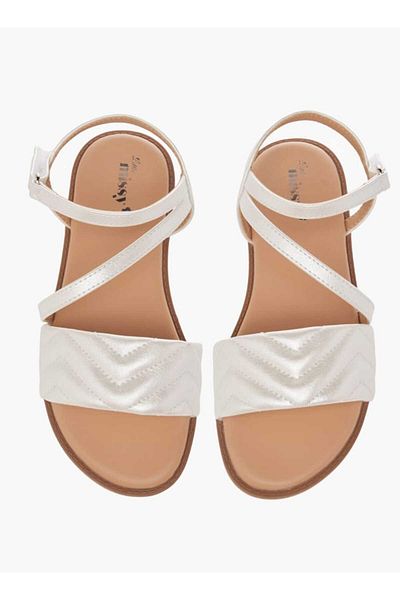 Little Missy Quilted Sandals with Hook and Loop Closure