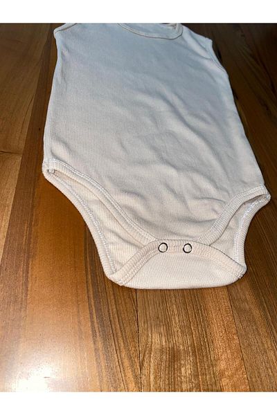 baby flamindo Flamindo Babymayısı - بدلة رياضية للأطفال من القطن بدون أكمام مع أزرار كبس ذهبية